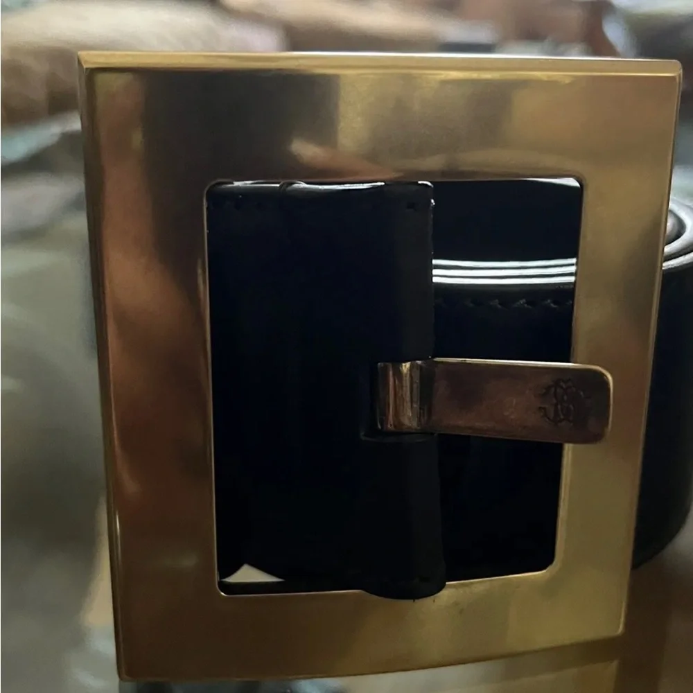 Roberto Cavalli Black Leather Buckle Belt - Picture 12 of 13